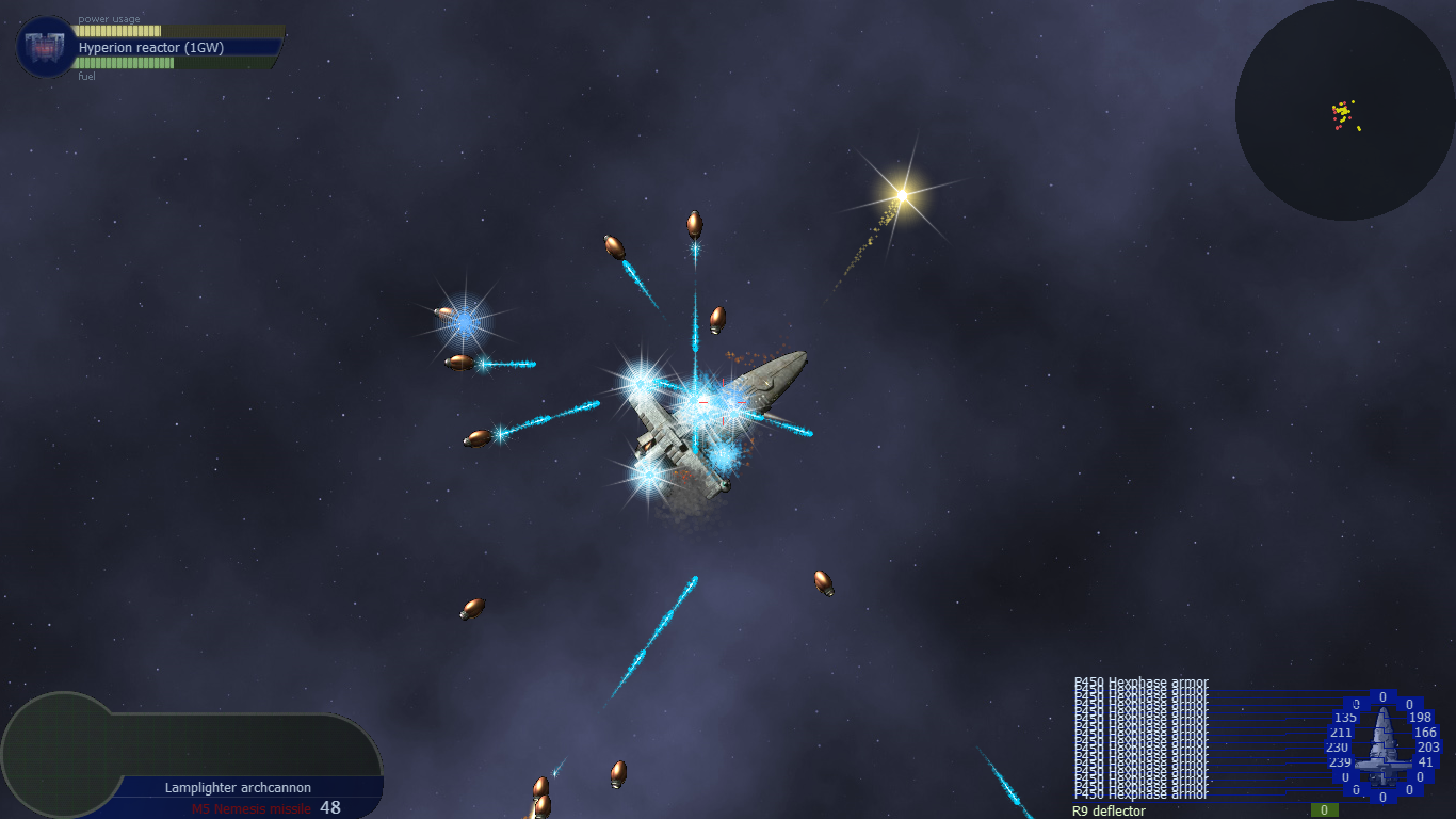 An Aquila fighting a swarm of Cosmicwinds autons