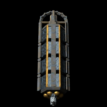 This is the hero/ship-select image that Xephyr sent me. Still debating whether to try making a playership that's a converted superfreighter